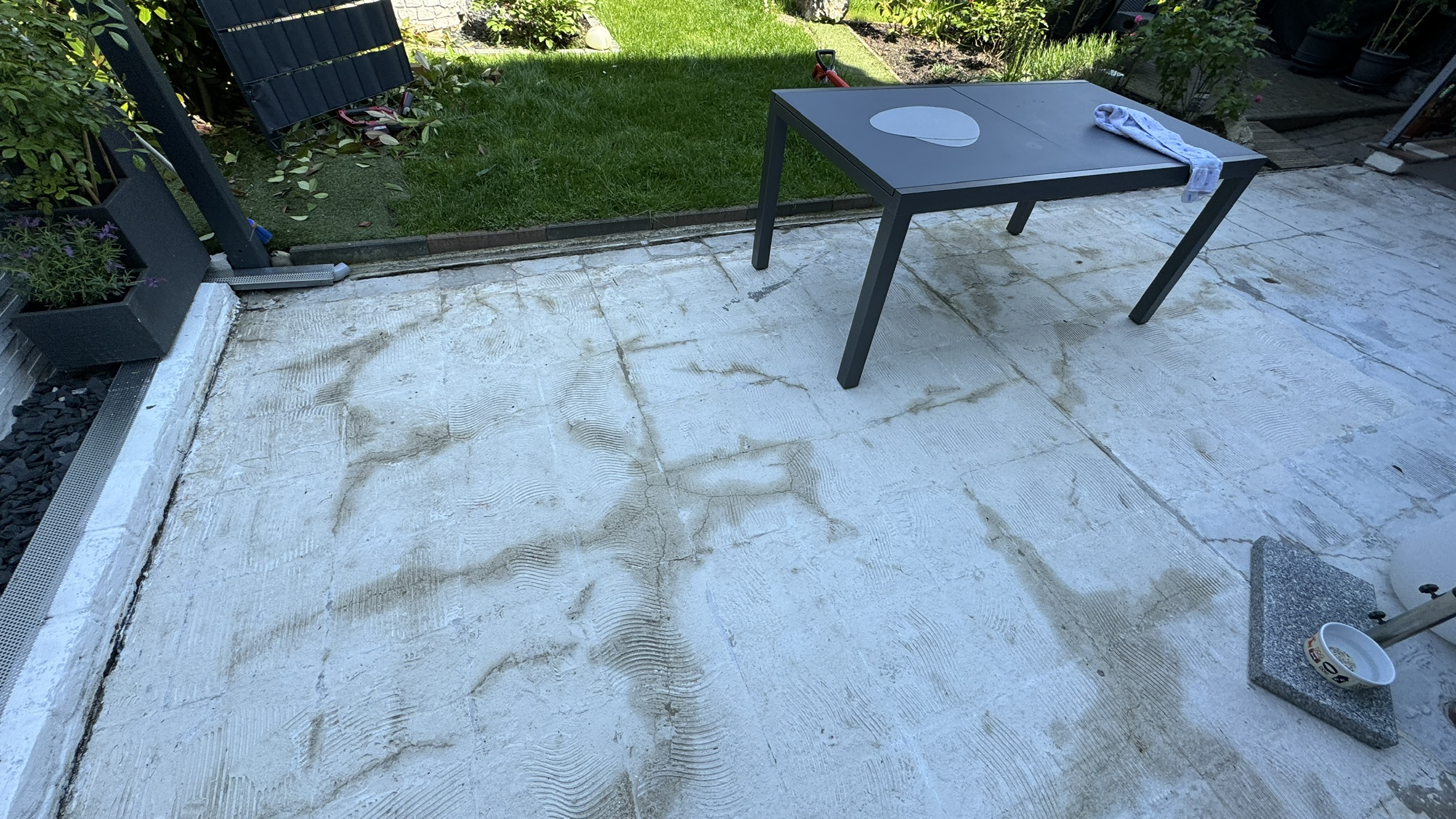 Terrassenfläche während der Sanierung 2025 in Hürth